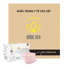 Khẩu Trang Y Tế 4 Lớp Đồng Sen Vip Cam Hồng